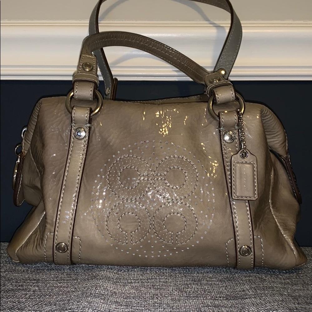 Coach Gray Patent Leather Small Purse